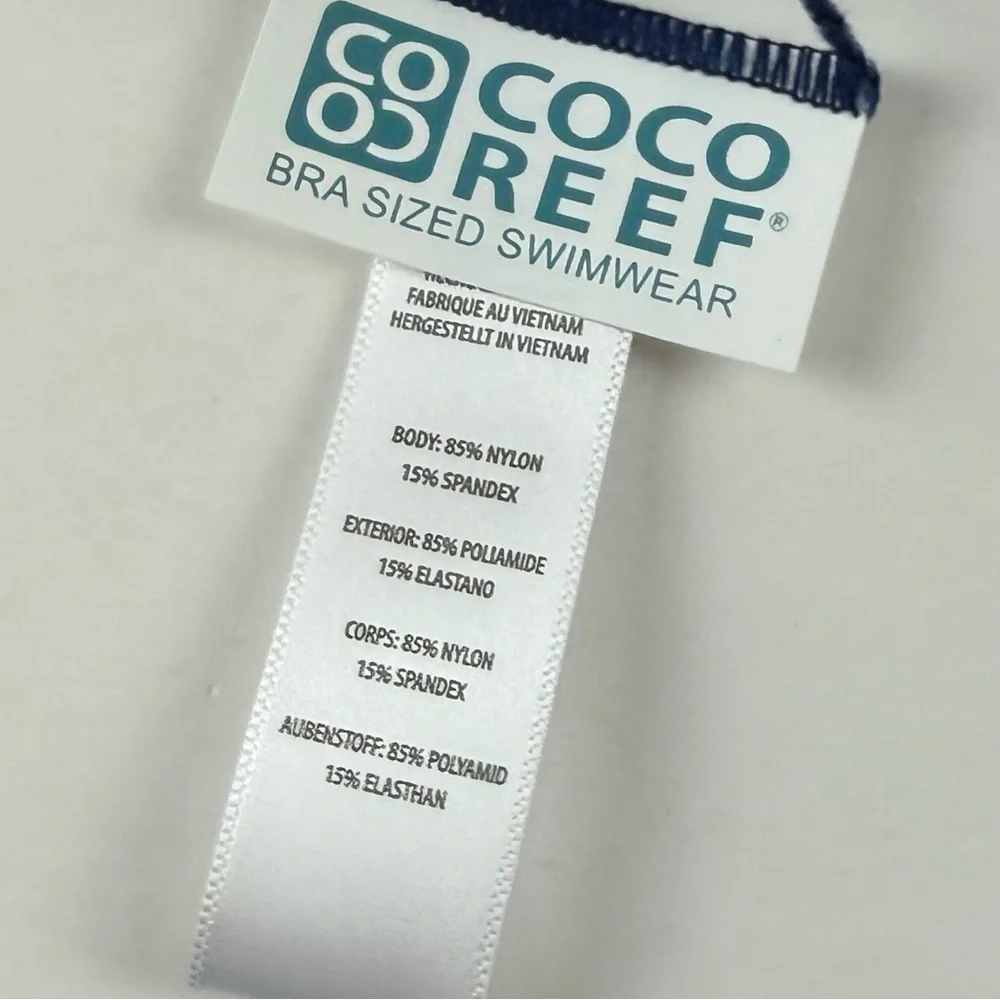 Coco Reef Bikini Bottom Womens Large Blue Ruched Side Swim NWT